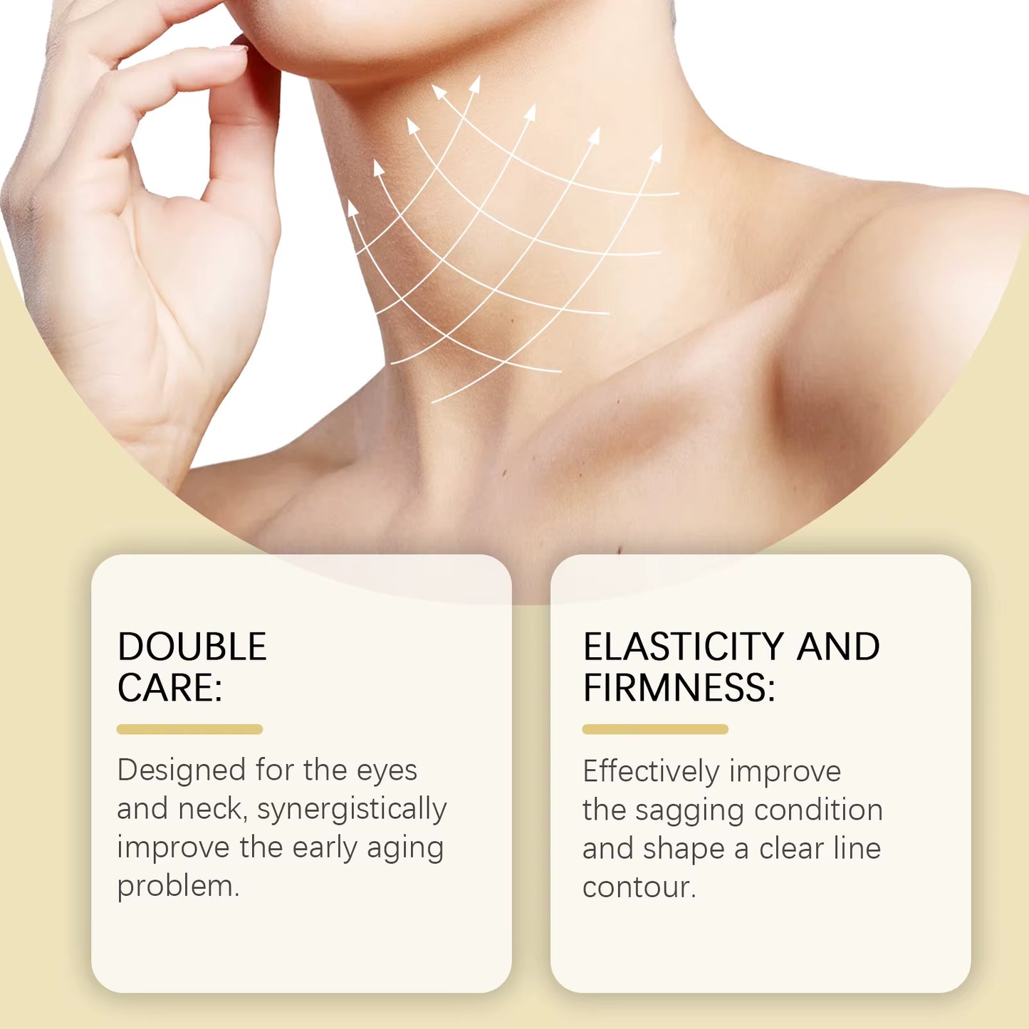 AH-8 Firming Neck Cream Moisturizer anti Aging Smoothing Wrinkles Electric Massage Polypeptide Eye Cream Eye & Neck Skincare Set