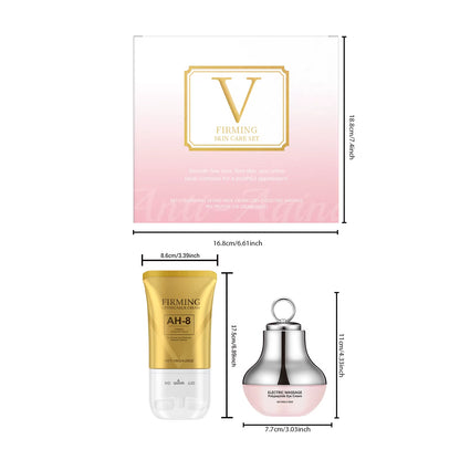 AH-8 Firming Neck Cream Moisturizer anti Aging Smoothing Wrinkles Electric Massage Polypeptide Eye Cream Eye & Neck Skincare Set