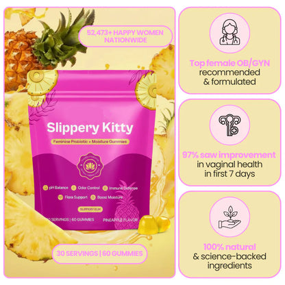 Women'S Probiotic Gummies Feminine Balance Gummies Pineapple Probiotics for Woman Vaginal Health, Yeast Ph Balance&Odor Control