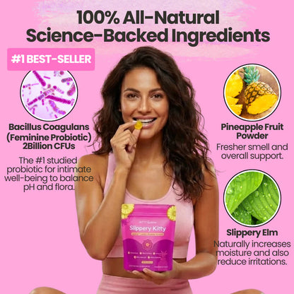 Women'S Probiotic Gummies Feminine Balance Gummies Pineapple Probiotics for Woman Vaginal Health, Yeast Ph Balance&Odor Control